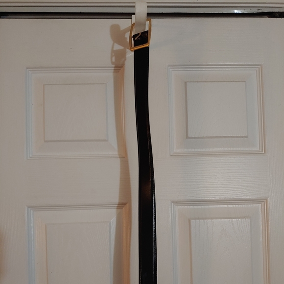 Black Leather Belt Mens - Picture 2 of 4